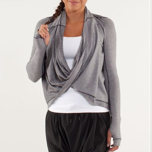 Lululemon Iconic Wrap Wee Stripe White Black - Picture 1 of 12